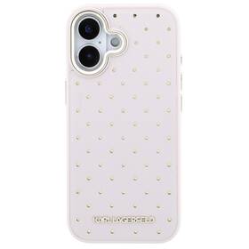 Kryt na mobil Karl Lagerfeld PU Perforated Gold Dots MagSafe na Apple iPhone 17 růžový

