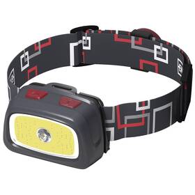 Čelovka EMOS P3531, CREE LED + COB LED, 330 lm, 65 m, 3x AAA šedá

