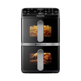 Fritéza horkovzdušná Philips Airfryer Dual Basket 4000 series 10 l, NA461/00 černá

