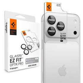 Tvrzené sklo Spigen tR EZ Fit Optik Pro na Apple iPhone 18 Pro Max/18 Pro (2 ks) stříbrné


