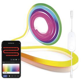 LED pásek EMOS GoSmart Neon, RGB, WiFi, BT, 3 m bílý

