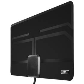 Anténa pokojová EMOS CITY LEAF-C600, DVB-T2, DAB, filtr LTE/4G/5G 

