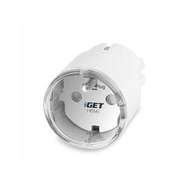 Chytrá zásuvka iGET HOME Power 1 Wi-Fi zásuvka s měřením spotřeby, 3680W bílá barva
