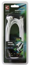 Koaxiální kabel EMOS 3,5m bílý

