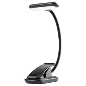 Stolní LED lampička ETA 089490000 s klipem, nabíjecí, stmívatelná černá


