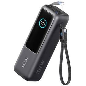 Powerbanka Anker 165W Built-In USB-C and Retractable Cable 25000 mAh černá

