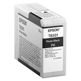 Inkoustová náplň Epson T8501, 80 ml - foto černá 

