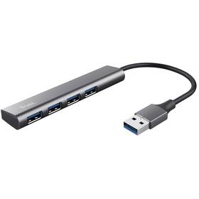 USB Hub Trust Halyx Aluminium USB/4x USB 3.2 Gen1 stříbrný

