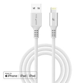 Kabel RhinoTech LITE MFi USB-A/Lightning 1,2 m stříbrný

