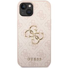 Kryt na mobil Guess 4G Metal Logo na Apple iPhone 15 růžový

