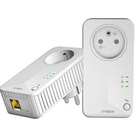 Síťový rozvod LAN po 230V Strong Powerline 600 DUO FR, 2ks bílý


