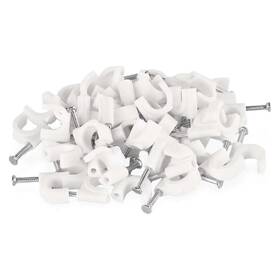 Kabelový klip EMOS 10MM, 50KS bílý

