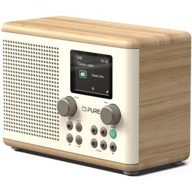 Radiopřijímač s DAB+ Pure Classic H4 bílý/hnědý

