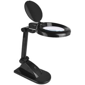 Stolní LED lampička Geti lupa GDM23A, 3 + 12 dioptrí černá

