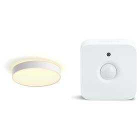 Stropní svítidlo Philips Devere L - bílé + Senzor Philips Hue pohybový 

