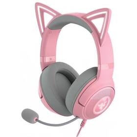 Headset Razer Kraken Kitty V2, Quartz růžová barva
