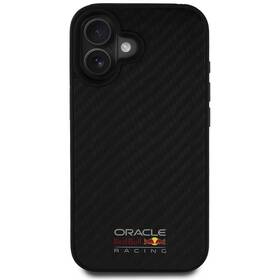 Kryt na mobil Red Bull Carbon Shiny Logo MagSafe na Apple iPhone 16 černá barva
