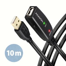 Kabel Axagon USB 2.0 A-M -> A-F aktivní prodlužovací kabel, 10m černá

