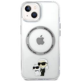 Kryt na mobil Karl Lagerfeld IML Karl and Choupette NFT MagSafe na Apple iPhone 15 průhledná
