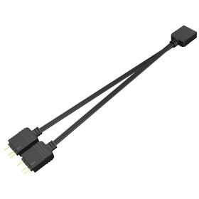 Rozbočovač AKASA RGB LED Splitter Cable černý

