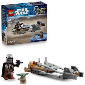Stavebnice LEGO® Star Wars™ 75436 Mandalorian a Grogu a spídrová motorka 

