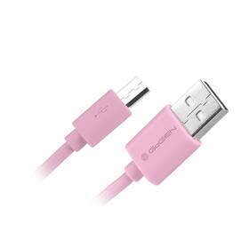 Kabel GoGEN USB/micro USB, 0,9m růžový

