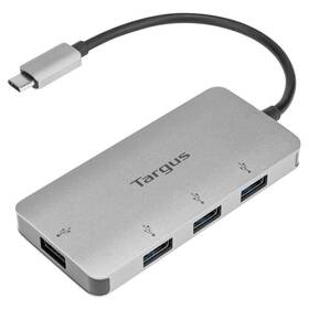 USB Hub Targus USB-C na 4 porty USB-A stříbrný

