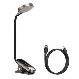 LED světlo Baseus na čtení s klipem šedé

