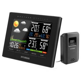 Meteorologická stanice Hyundai WS 4380 černá barva

