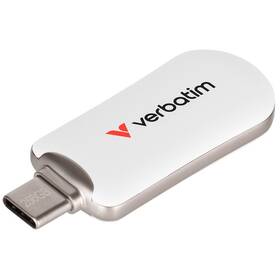 USB Flash Verbatim Plectra 256GB bílá barva
