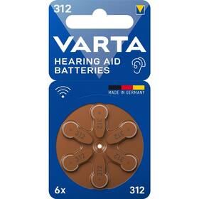 Baterie do naslouchadel Varta Hearing Aid Battery 312, blistr 6ks 

