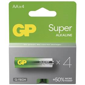 Baterie alkalická GP Super AA (LR6), 4 ks 

