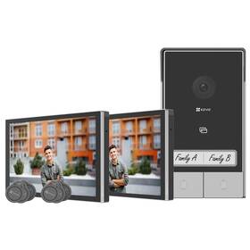 Dveřní videotelefon EZVIZ HP7 2-Family Kit černý


