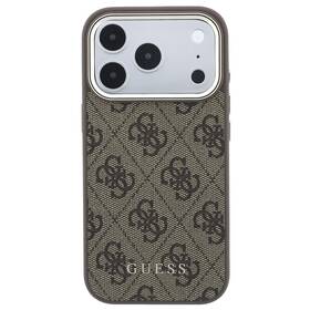 Kryt na mobil Guess 4G Gold Frame MagSafe na Apple iPhone 18 Pro hnědý

