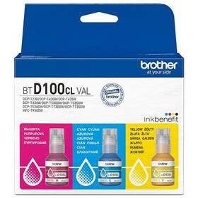 Inkoustová náplň Brother BTD100CLVAL, 3x5000 stran vícebarevná

