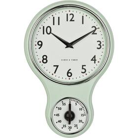 Nástěnné hodiny TFA 60.3073.20 RETRO zelené

