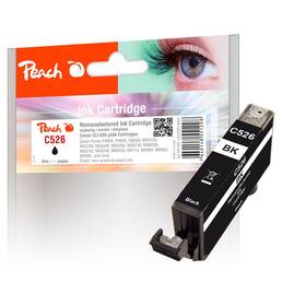 Inkoustová náplň Peach Canon CLI-526B, 9 ml černá

