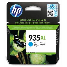 Inkoustová náplň HP 935XL, 825 stran azurová

