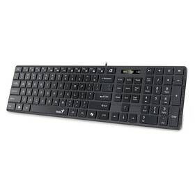Klávesnice Genius Slimstar 126, drátová, copilot, USB, CZ+SK layout černá

