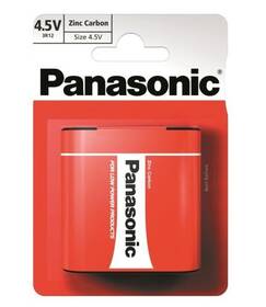 Baterie zinkouhlíková Panasonic 4,5V, 3R12, blistr 1ks 
