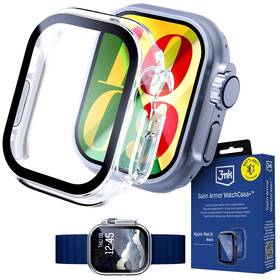 Ochranné pouzdro 3mk Satin Armor WatchCase+ s tvrzeným sklem na Apple Watch Ultra1/2/3 (49mm) průhledné

