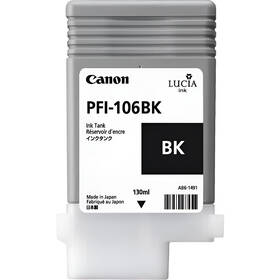Inkoustová náplň Canon PFI106BK, 130ml černá


