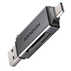 Čtečka paměťových karet Axagon CRE-DAC, USB-C + USB-A, SD/microSD, UHS-I černá

