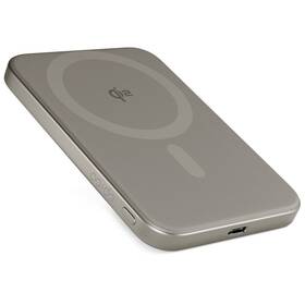 Powerbanka Epico UltraPack Qi2 Slim Alu Mag+ 5000mAh stříbrná barva
