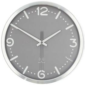 Nástěnné hodiny Nedis CLWA7226SS šedé


