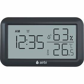 Teploměr Airbi INDOOR, vlhkoměr černý

