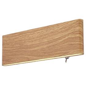 Nástěnné svítidlo GLOBO Siegfried, 23 cm, LED, 8W imitace dřeva
