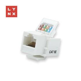 Spojka Lynx UTP Cat5e, samozařevácí, 90 stp. bílá


