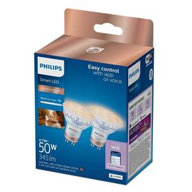 Chytrá žárovka Philips Smart LED Smart LED 4,7W, GU10, Tunable White, 2ks 

