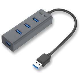 USB Hub i-tec Metal USB 3.0 / 4x USB 3.0 šedý

